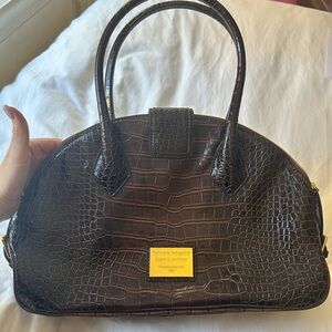 NEW Limited Edition Abigail Riggs Susan B. Anthony Faux Alligator Shoulder Bag